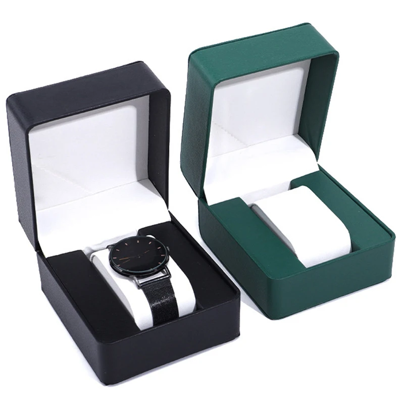 Watch Storage Box PU Single Watch Display Case Wristwatch Watch Holder Travel Jewelry Watch Organizer For Men Gift