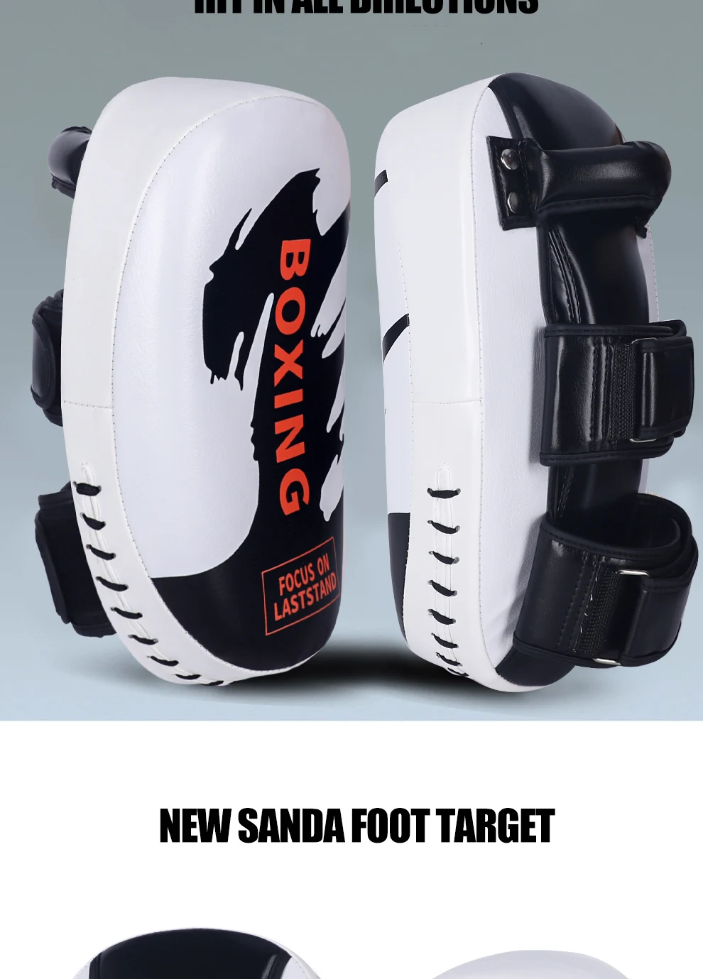 1PCS PU Leder Boxen Ziel Hand Fuß Treten Pad Tasche für Muay Thai Taekwondo MMA Kampfkunst Training Fitness ausrüstung – Detail 3