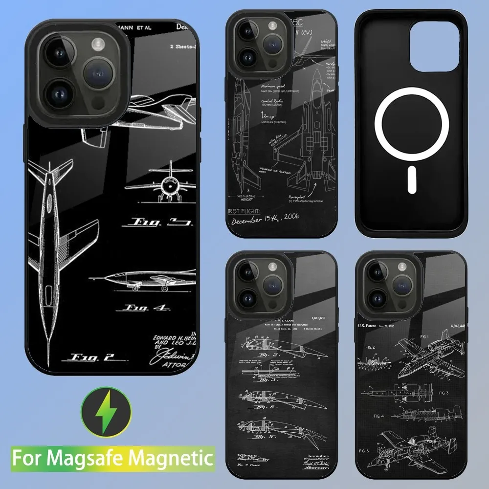 Aircraft Helicopter Airplane Phone Case For iPhone 15,14,13,12,11,Plus,Pro,Max Mini Magsafe Magnetic Wireless Charging