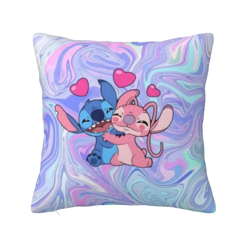 Custom Stitch Angel Heart Love Anime Pillow Case Cushion Cover Decoration Salon Square Pillowcase