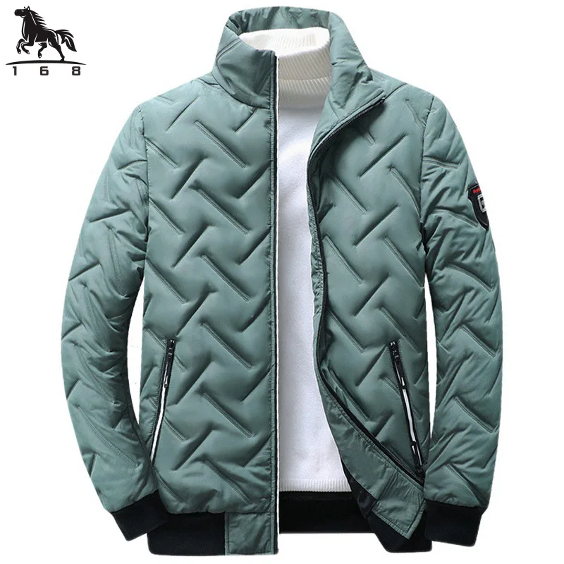 Men\'s Jacket Stand Collar mens Jackets Winter New down jacket Warm Jackets men business leisure coat youth stripe coats L-5XL