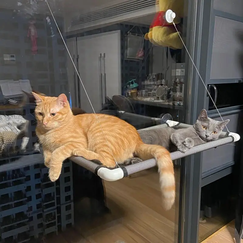 

Cat Hammock Window Perch Suction Cup Pet Bed All Season Hanging Cat Nest for Balcony