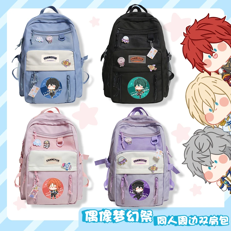 Anime Ensemble Stars あんさんぶるスターズ! Mika Sakuma Rei Backpack School Bag Laptop Bag Shoulders Bag Unisex Fashion School Backpack Bag