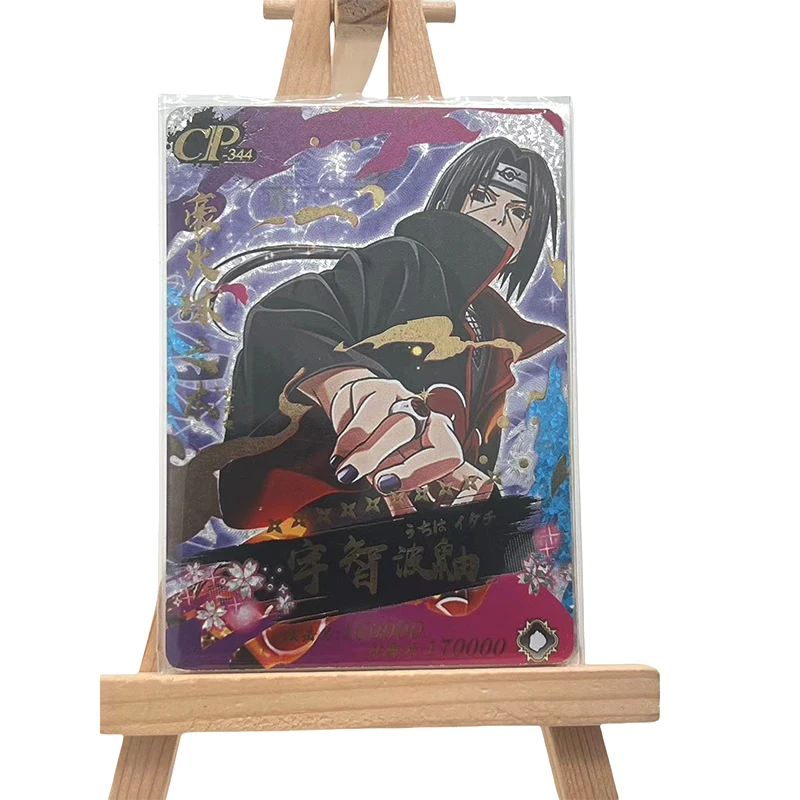 Naruto Gaara Hyuuga Hinata Uchiha Itachi Anime Character Bronzing Rare Collection Flash Card Cartoon Toys Christmas Gift