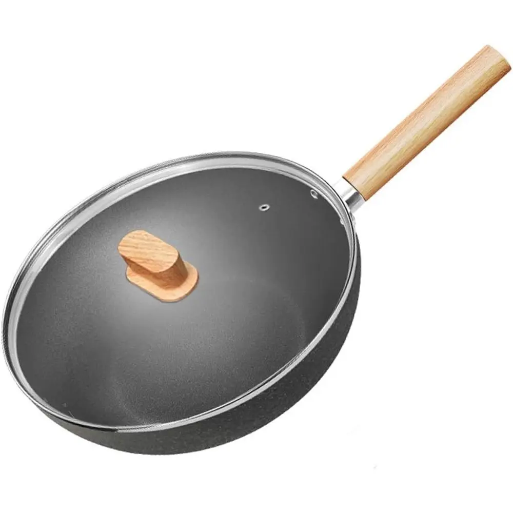 

Немасляная антипригарная индукционная сковорода для газовых и электрических плит, подходит для домашнего приготовления пищи (цветная)