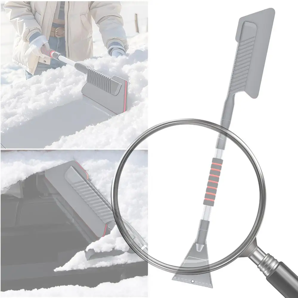 

Многофункциональная щетка 3-в-1 для удаления снега, льда и обледенения лобового стекла, универсальная для автомобилей и снегоходов