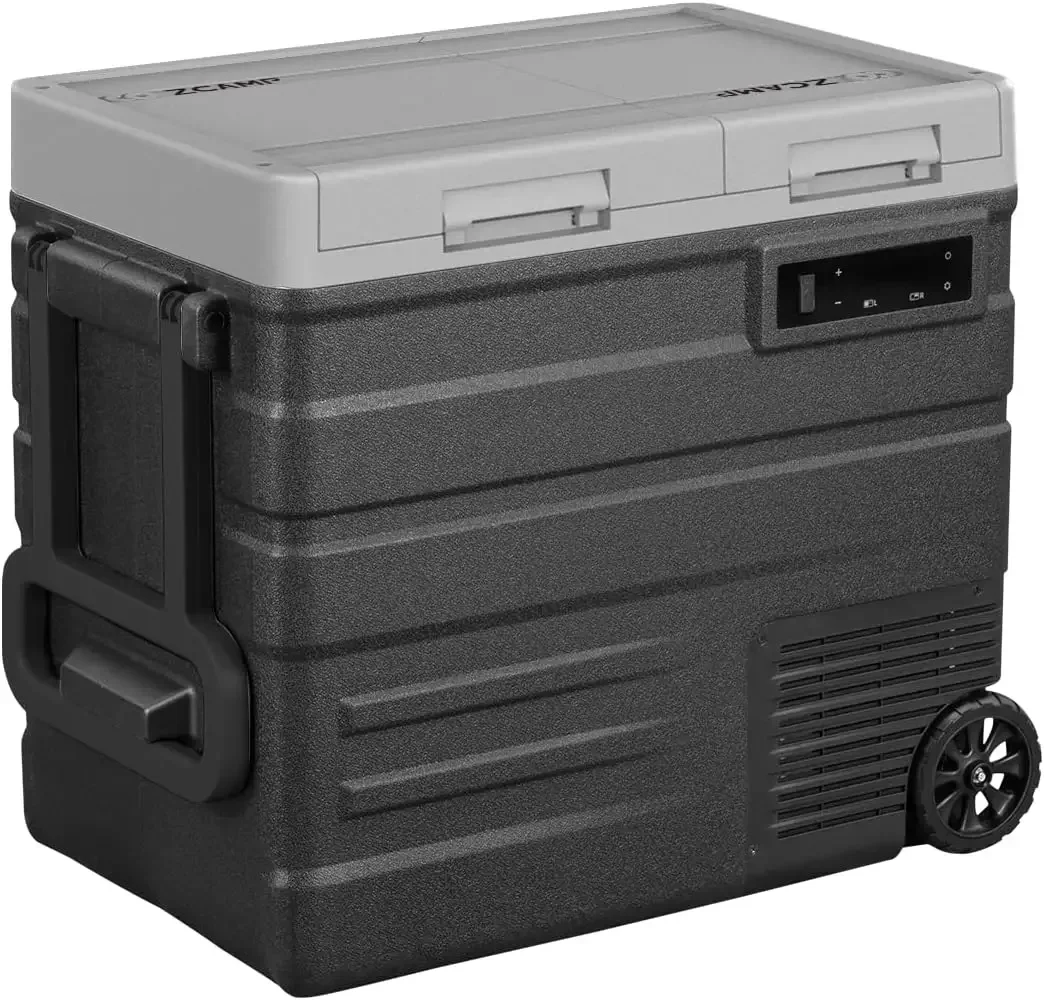 UD55 12V Car Refrigerator,Dual Zone Car Fridge with Wheels,52QT(49.1L) Electric Cooler Portable Freezer,12 Volt Refrigerator