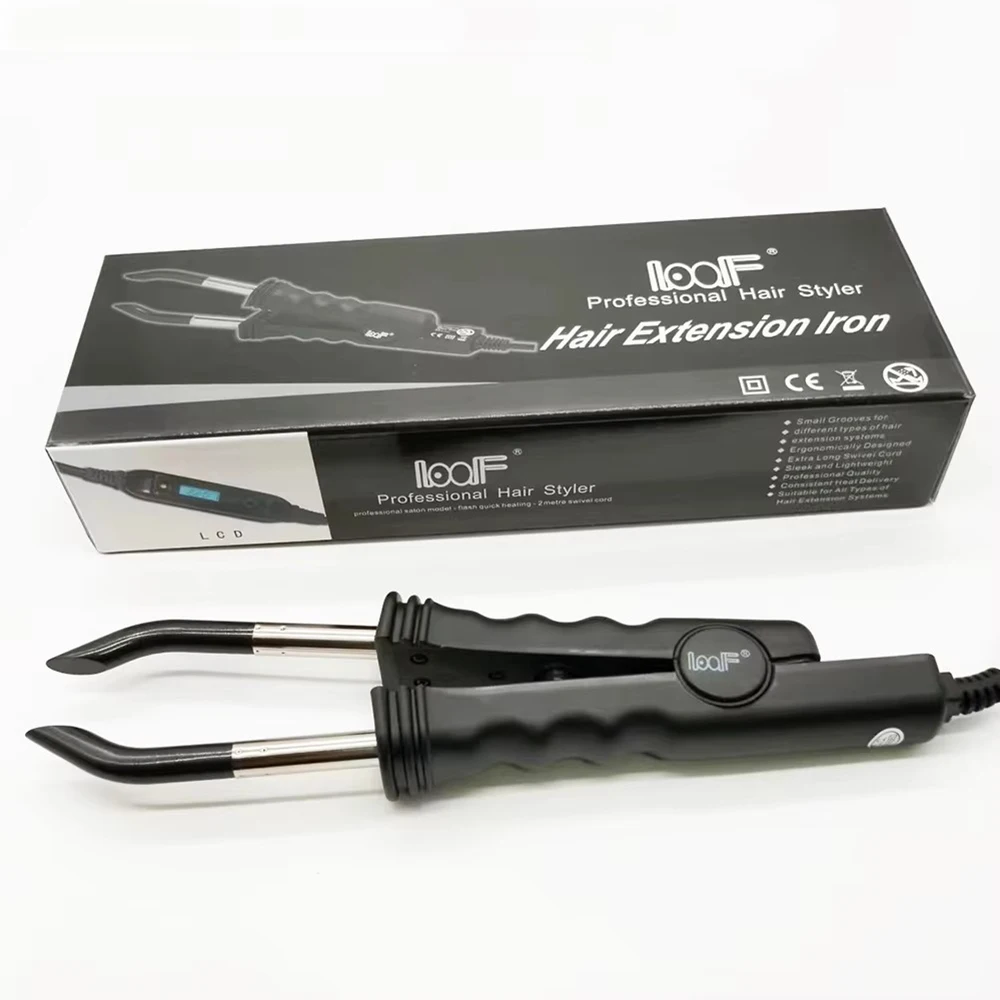 Loof Hair Extension Fusion Connector Hair Connector / Hair Extension Fusion Iron / European Plug 220V / US Plug 110V Black Pink image 5