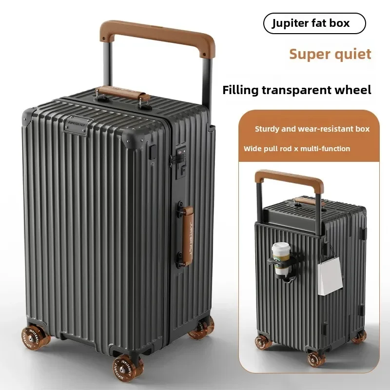 20 Inch New Wide Pull Rod Luggage Women's Travel Suitcase Men's Boarding Case Password Box 24 Large Capacity 28 30 Inch Trunk