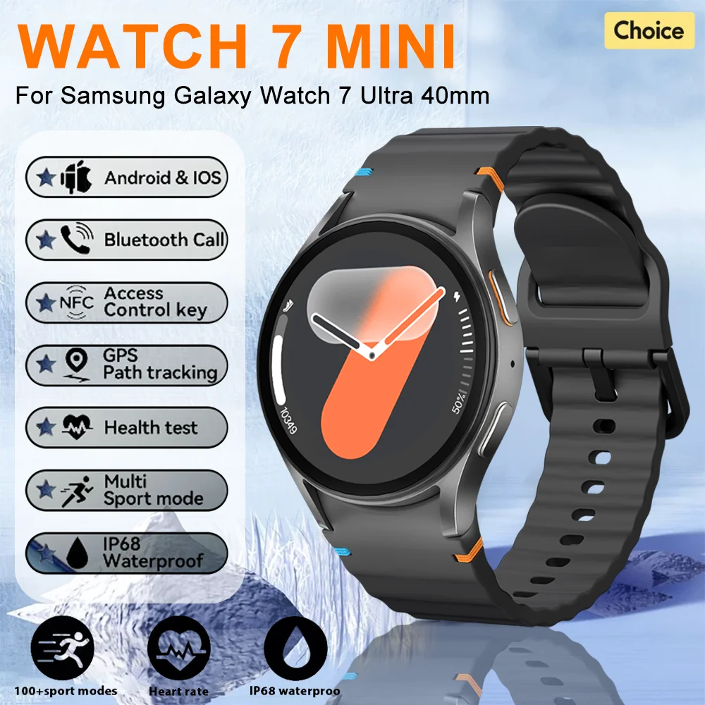 

Men's Bracelet Smartwatch Watch7 Mini Voice Assistant Bluetooth Call 360*360 Leisure Smart Watch Bluetooth 5.4 For Android iOS