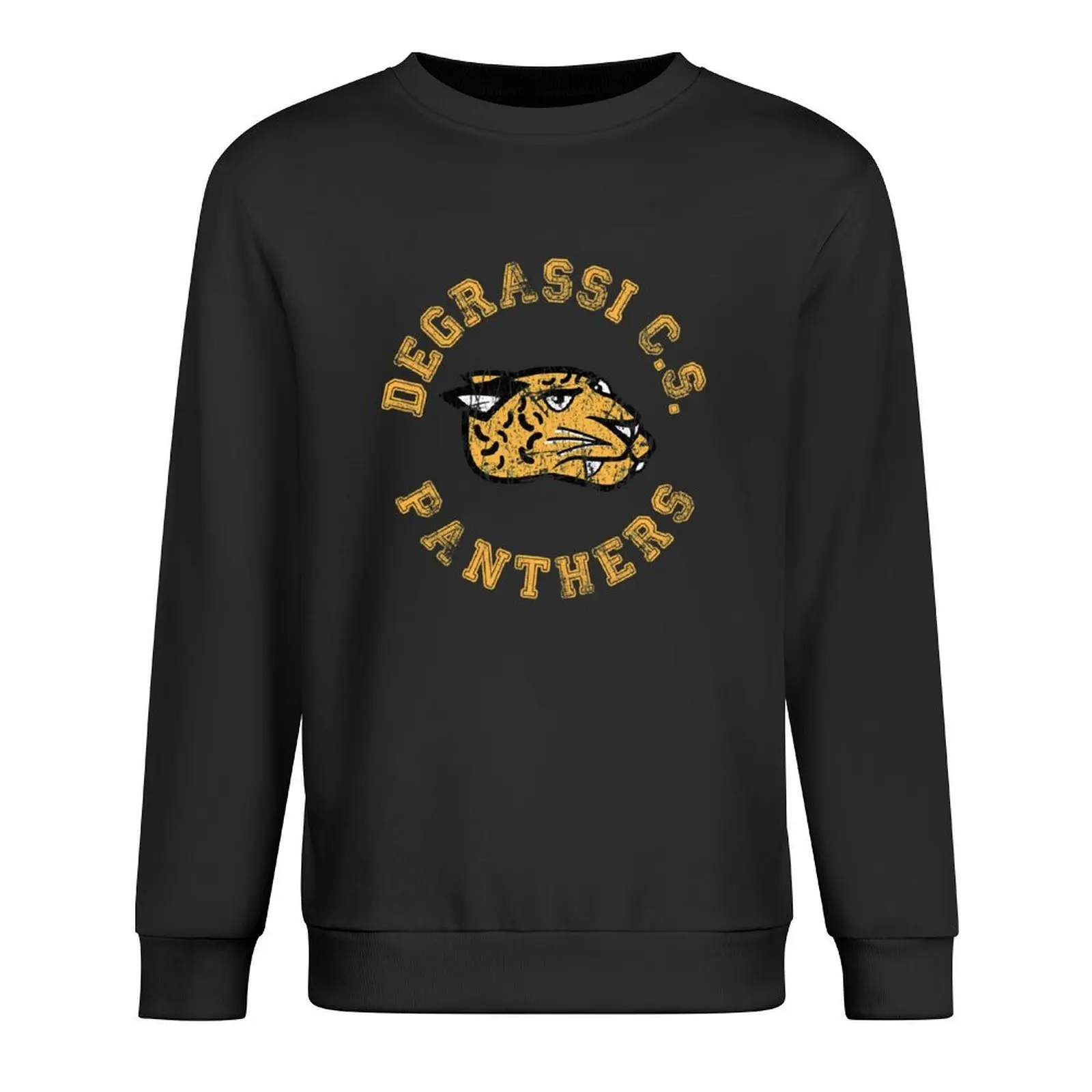 

Degrassi Panthers Distressed Et Pullover tracksuit korean clothes anime clothing men clothing winter man sweatshirt