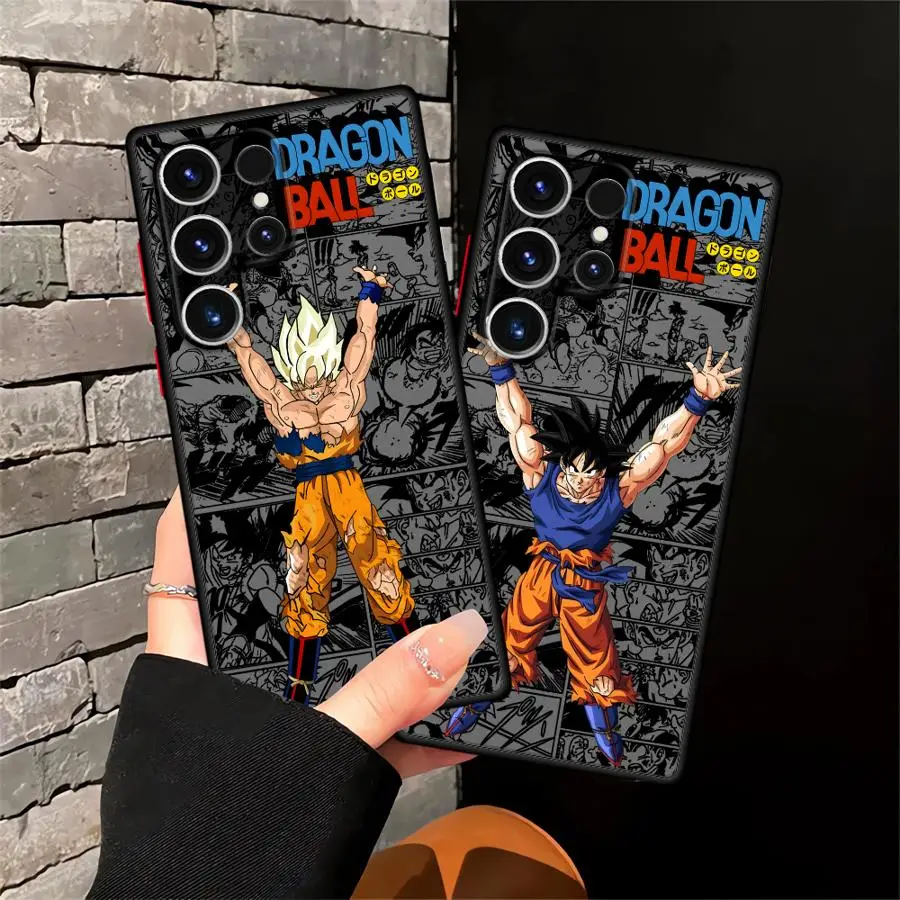 Funda trasera de teléfono con patrón de Dragon Ball Son Goku para Samsung Galaxy S23 Ultra S22 Plus S20 S25 Edge S10 S9 S21 S24 FE