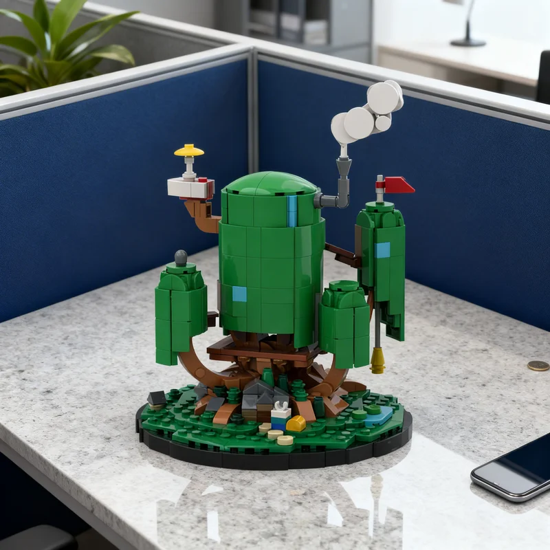 722 peças MOC Adventure Time The Treehouse Micro World Architecture Model Building Blocks DIY Presente Criativo Decoração Premium