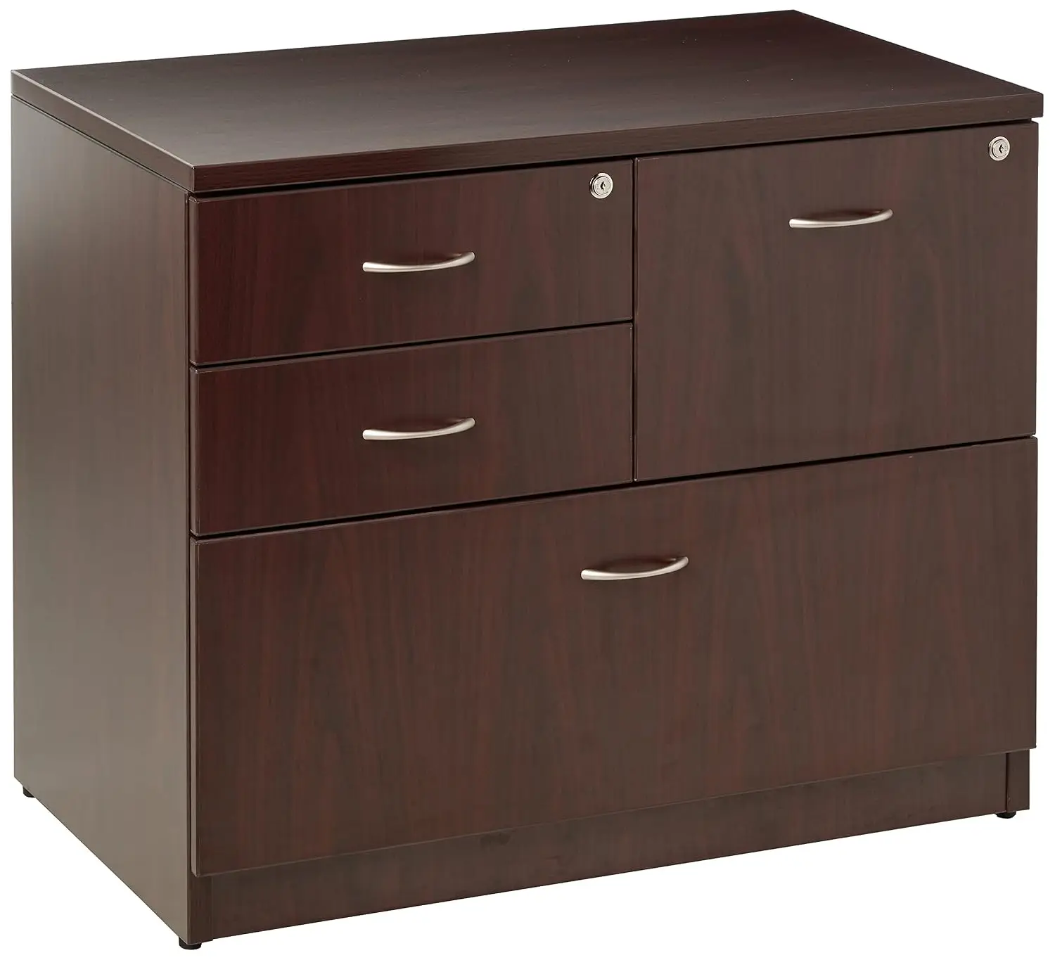 Lateral File Cabinet with Drawers, Office Storage Filing Cabinet for Documents, Home Office & Workspace