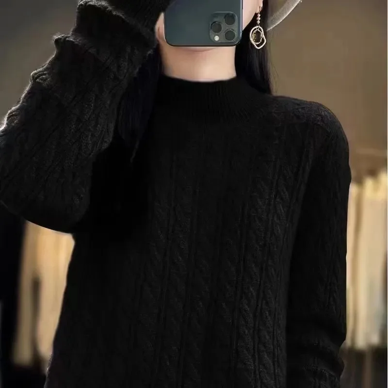 Damen-Strickpullover für Herbst und Winter, erste Zeile, bereit zum Tragen, modischer Pullover, warmes, lässiges Oberteil