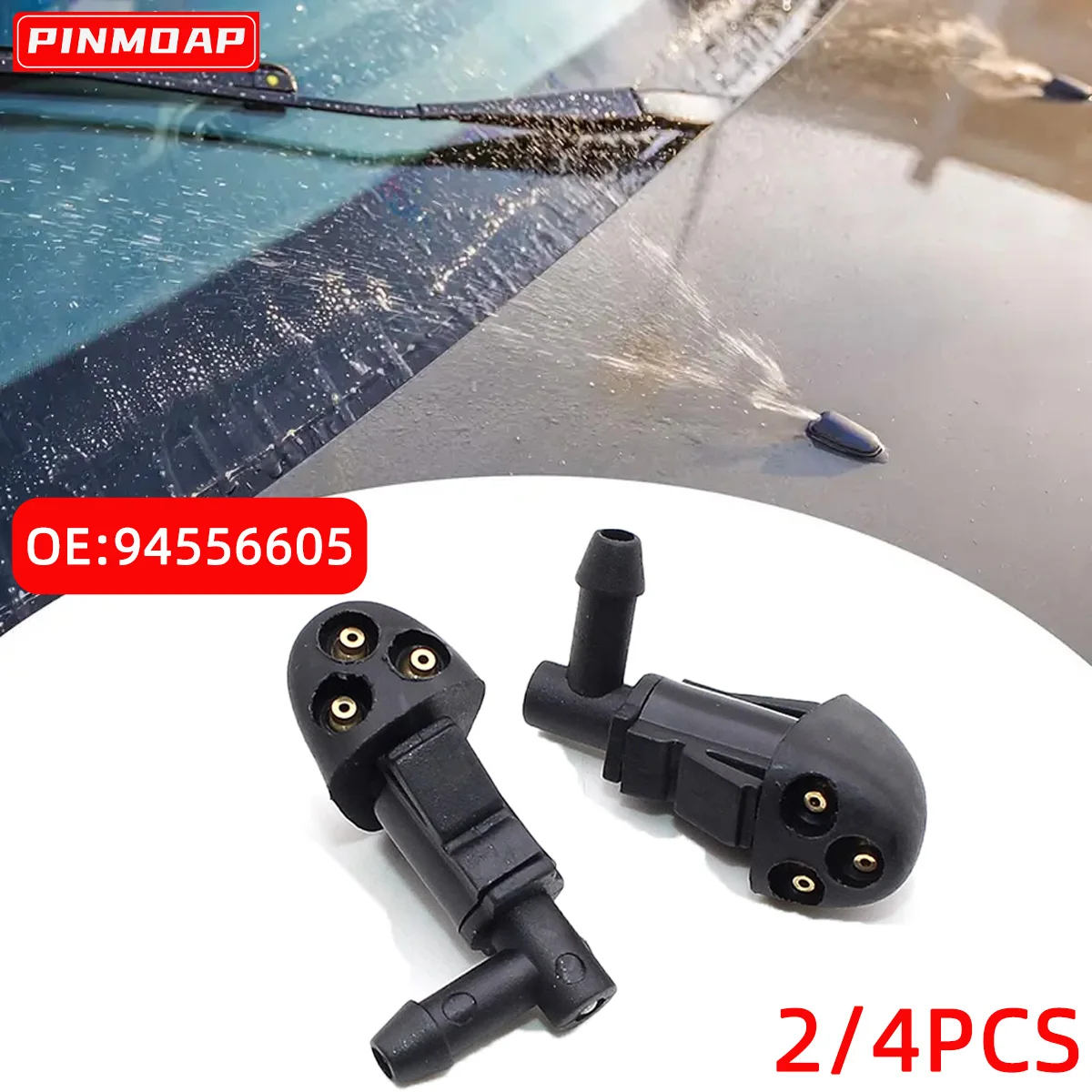 

PINMOAP 2/4 шт. насадка для чистки автомобиля ABS распылительная насадка для лобового стекла 94556605 подходит для Chevrolet Cruze MK1 2008-2016 распылительная насадка