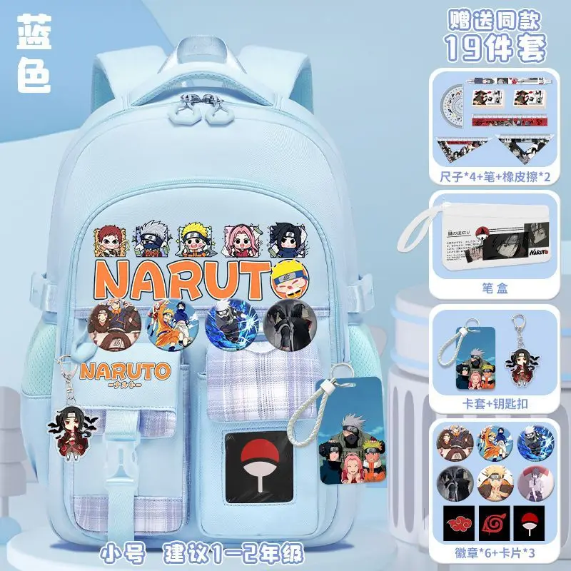 Naruto New Cartoon Student Schoolbag Cute Casual and Lightweight Shoulder Pad Waterproof Stain-Resistant Large Capacity Backpack