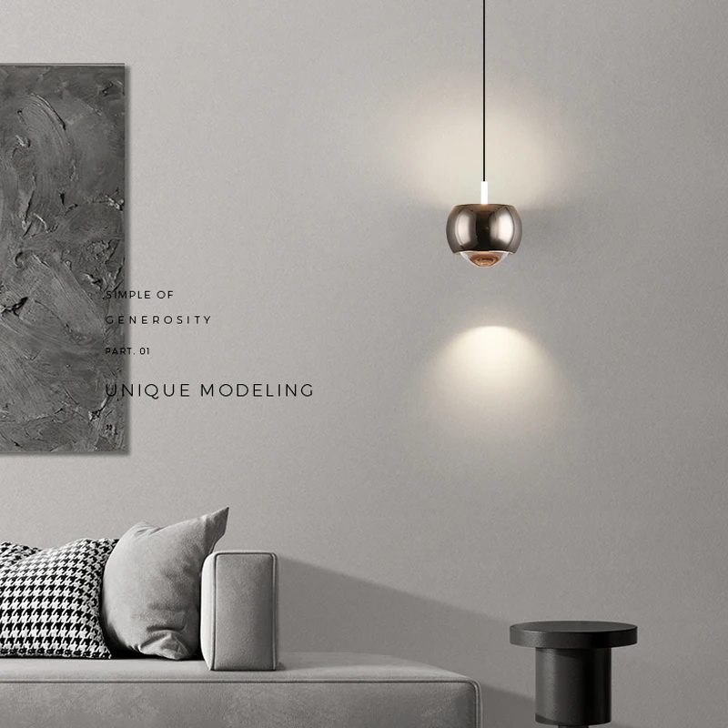 Nordic Led Pendant Light Bedside Lamp Bedroom Dining room Kitchen Resturant Modern Home Decor Pendant Lamp Plated Hanging Lamp