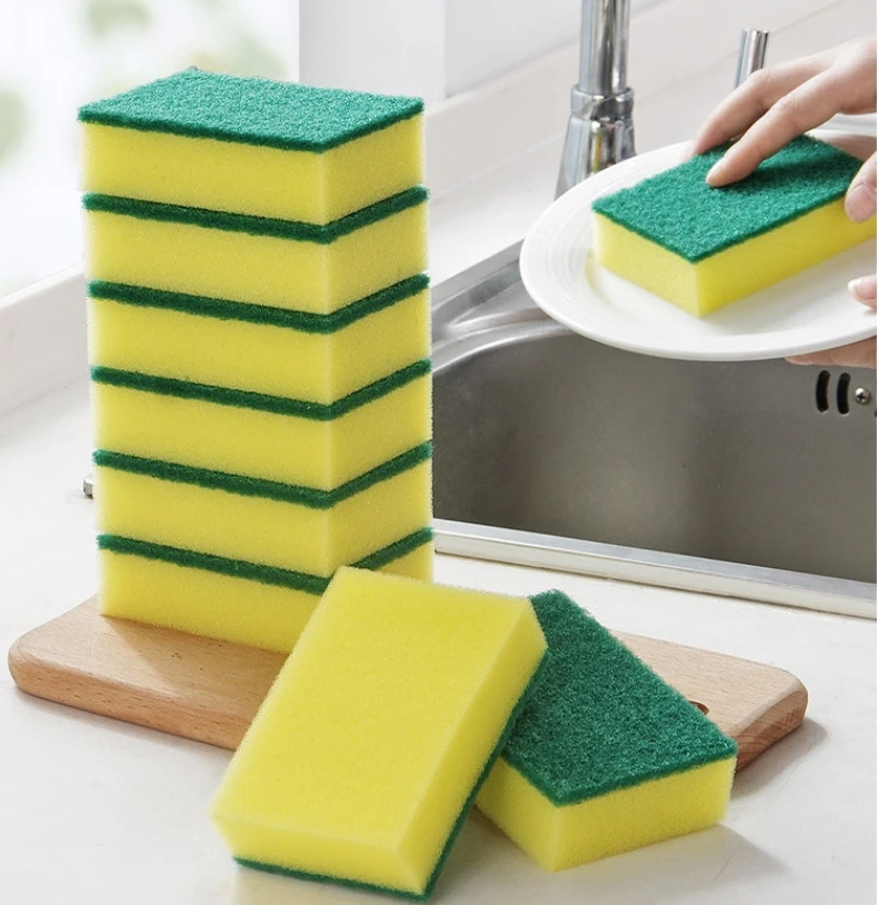 

20pcs Dishwashing Sponge Kitchen Nano Emery Magic Clean Rub Pot Rust Focal Stains Sponge Removing Kit Cleaning Brush Sponges