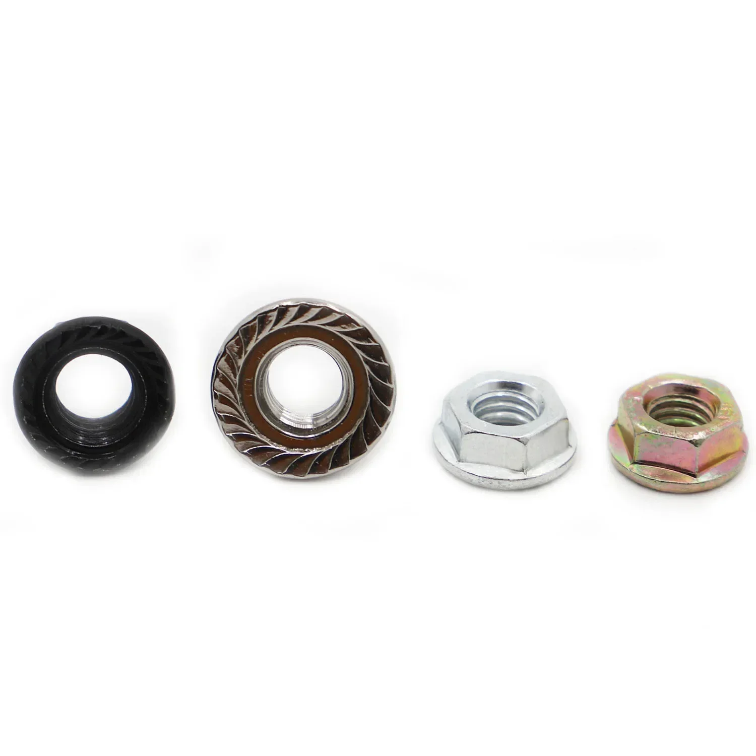 

304 Stainless Steel Carbon Steel Color Zine M3 M4 M5 M6 M8 M10 Hex Flange Nut Hexagon Insert Lock Nut Self-locking Locknut 5-20p