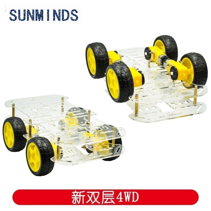 DIY Avoidance tracking Motor Smart Robot Car Chassis Kit Speed Encoder Battery Box2WD Ultrasonic module ForArduino ForUNO R3 kit