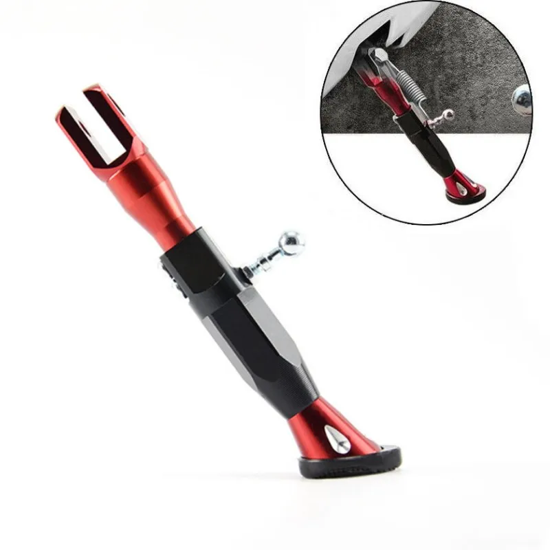 Adjustable Motorcycle Metal Foot Bracket Kick Side Bracket Durable Corrosion Resistant Bracket Scooter Stand Accessories