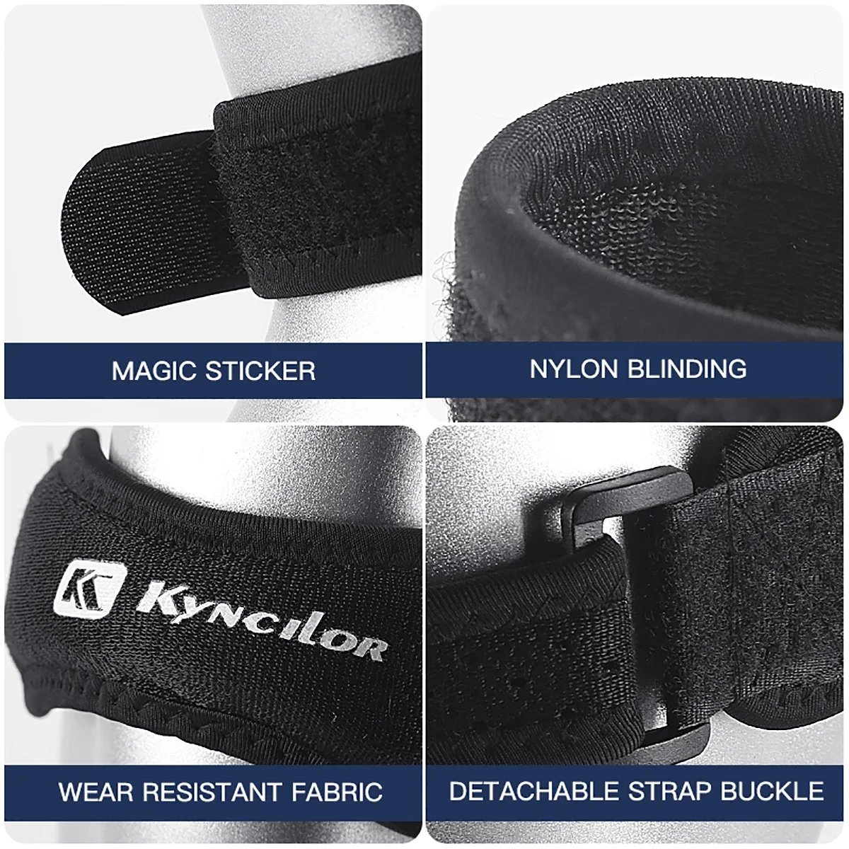 1PC Patella Kneecap Band Adjustable Silica Gel Knee Tendon Strap Protector Knee Pad Running Sports Cycling Gym Knee Support