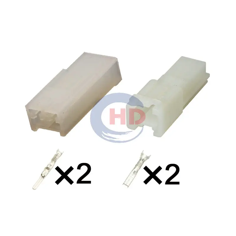 1-20 sets  2pin Motorcycle Socket Connector HDY021A-2.3-11 HDY021A-2.3-21
