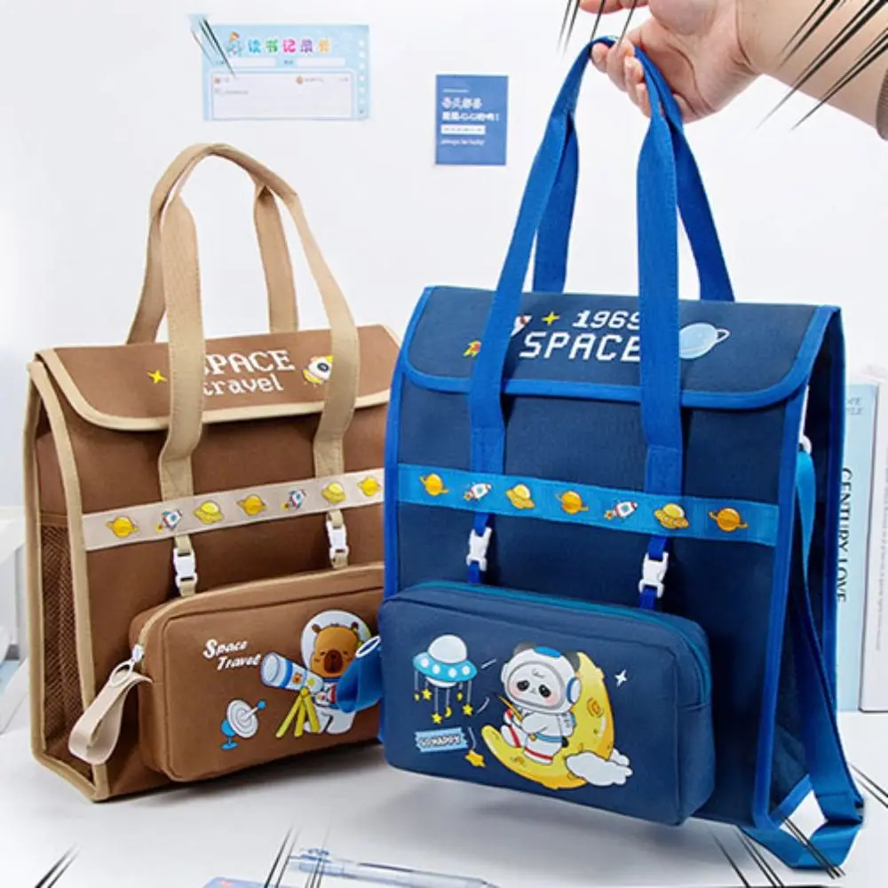 

Cute Capybara/Panda Tote School Bag with Removable Pencil Case Large Capacity Tutorial Bag Waterproof Handbag School Office