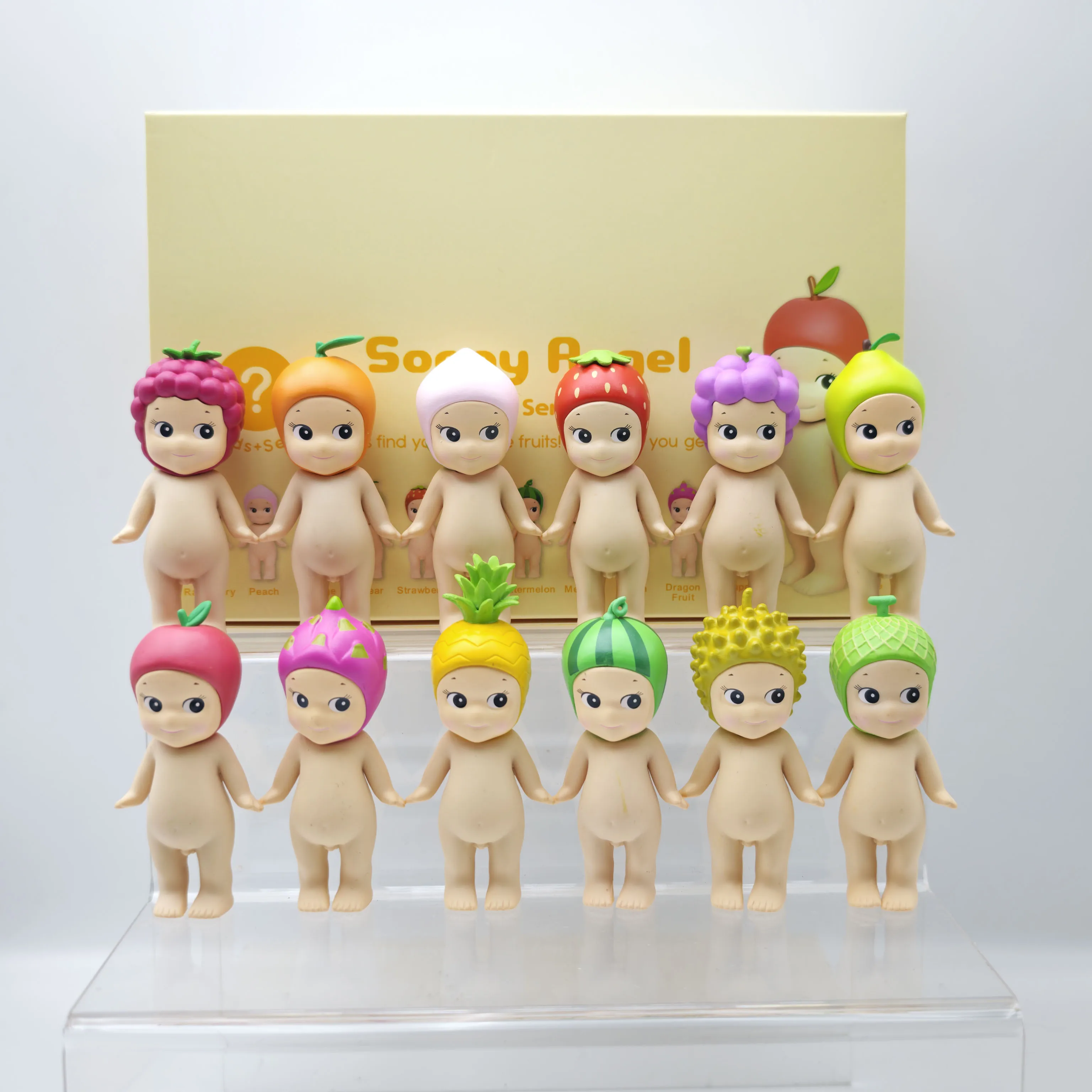 Niedliche Sonny Blind Box Spielzeuge Obst-Serie Anime Mini-Actionfiguren Süße Puppen Schreibtisch-Ornamente Sammlerstücke Überraschungs-Geburtstagsgeschenk