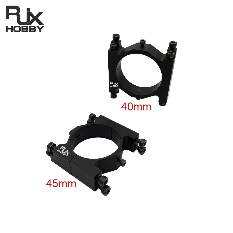 

RJXHOBBY Aluminum Alloy 40mm / 45mm Drone Carbon Tube Clamp Connector Fixture Clip Pipe Bracket for UAV Multicopter Spare Parts