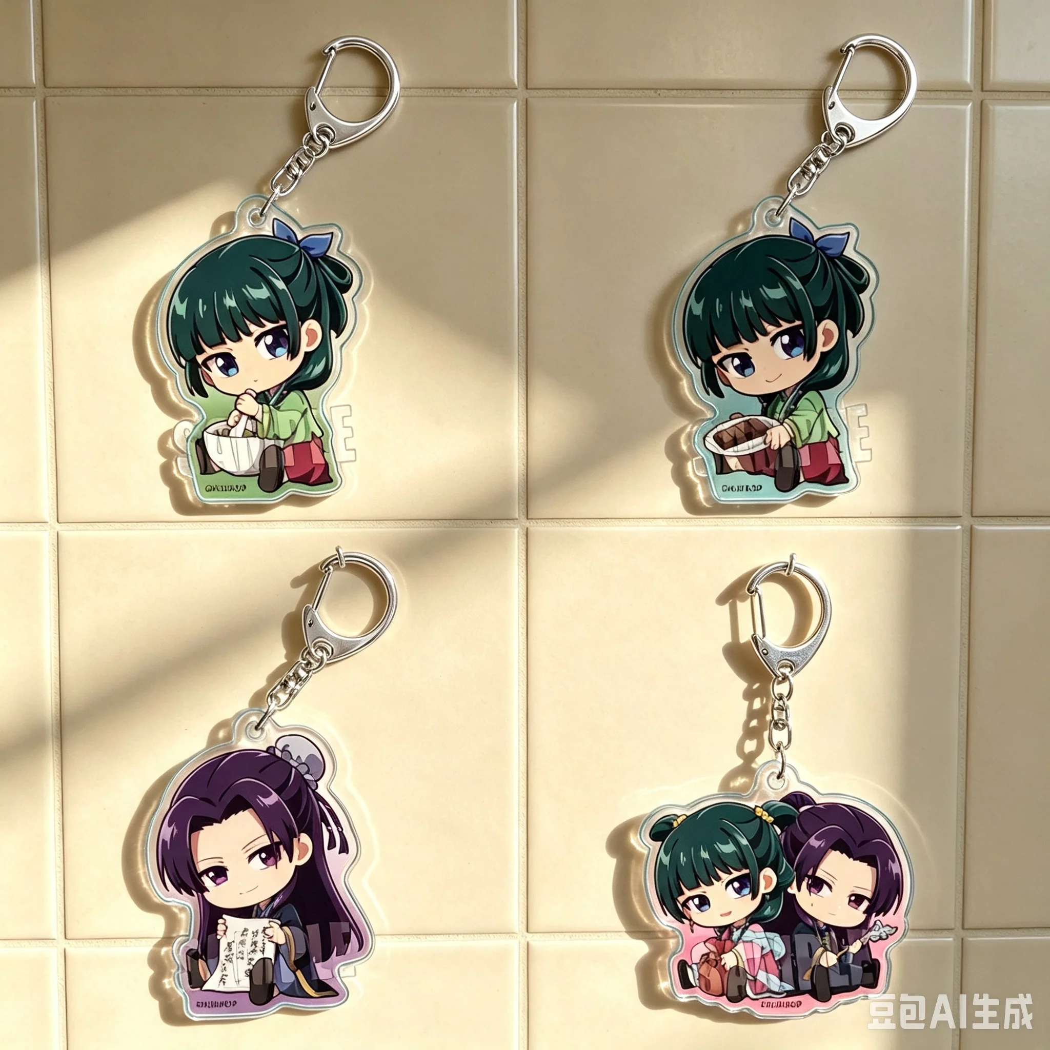 High Definition Images Cartoon The Apothecary Diaries Figure Decoration Bag Car Key Ring Charm FUNNY Gift Anime Acrylic Keychain