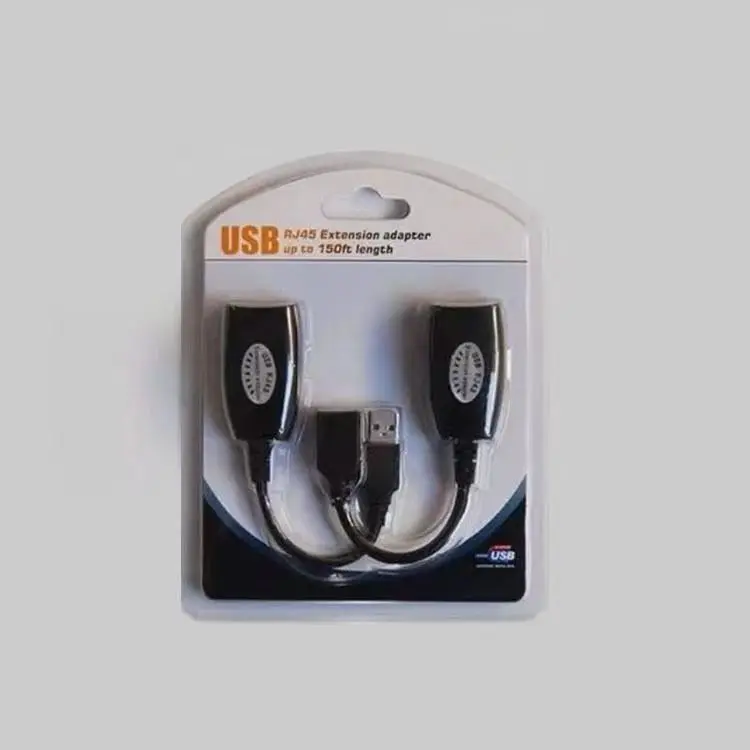 USB إلى RJ45 RJ 45 LAN تمديد كابلات محول موسع أكثر من Cat5 RJ45 Cat6 التصحيح الحبل الأسود شبكات الملحقات 2 قطعة