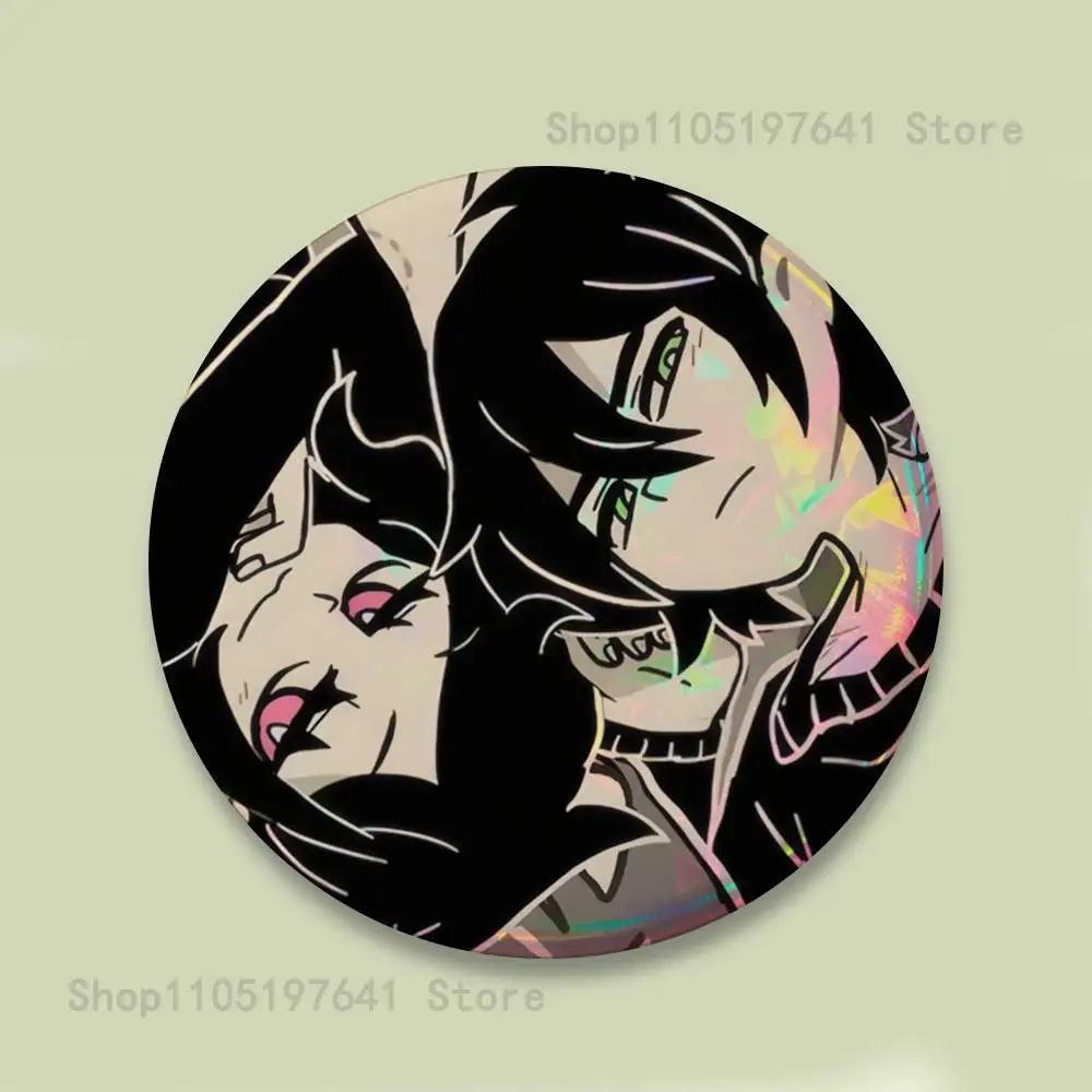 Ashley Graves Leyley Coffin Badges Button Round Creative Pin Brooch Badge Bag Decor Accessories Fans Collect Friends Gifts