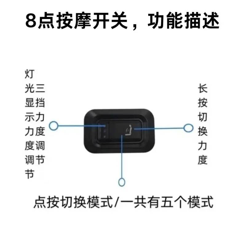 Adjustable 12-Point Pneumatic Massage Lumbar Support for Car Seat, Built-In Waist Support with Ergonomic Design