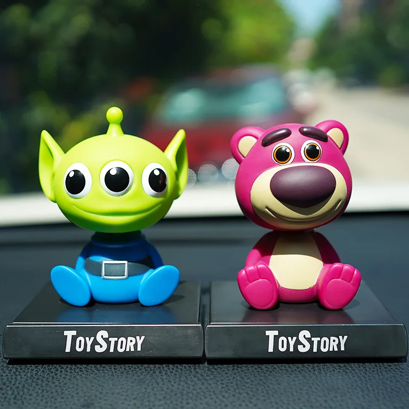 Cartoon Lotso Alien Car Decoration PVC Action Figure Fashion Bobblehead Toy Ornament Auto Accessories Kids Adult Charm Gifts