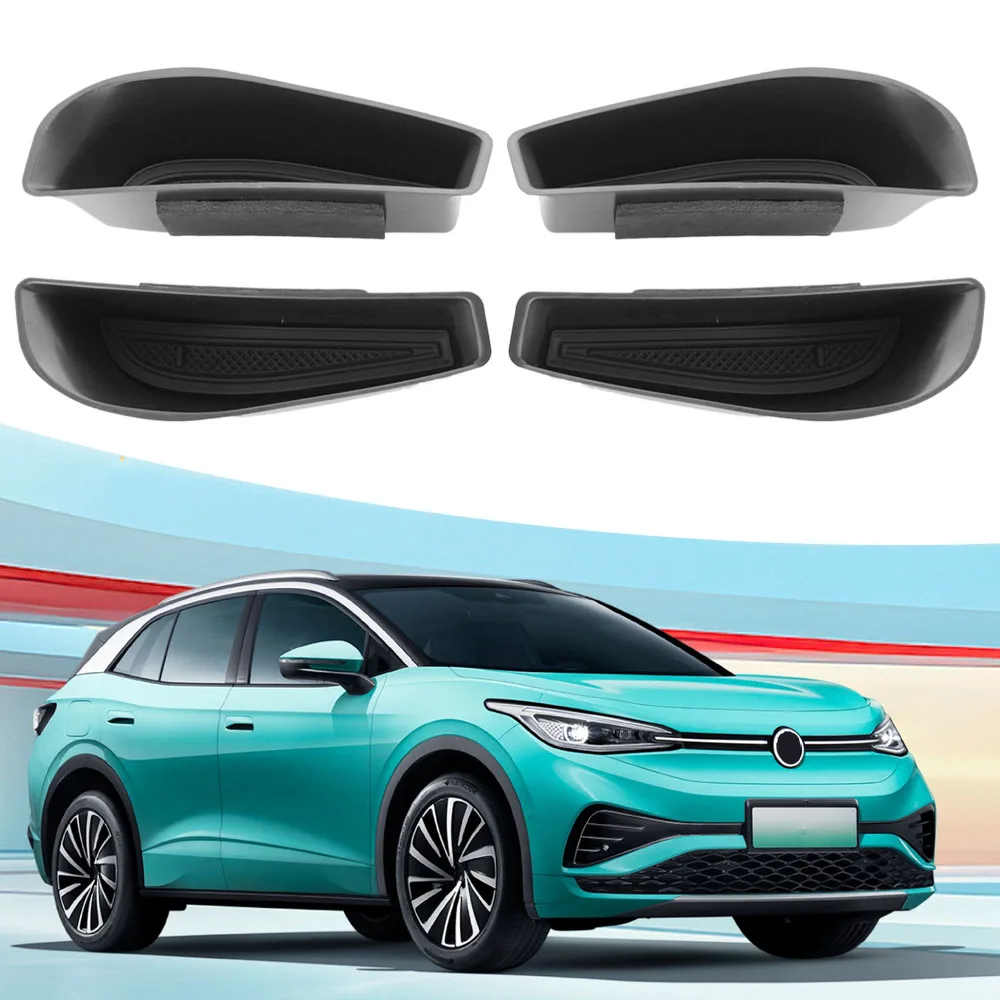 منظمو تخزين الباب الخلفي الأمامي لسيارة Volkswagen VW ID.4 2021-2023 صندوق تخزين مسند الذراع للباب ملحقات داخلية #4