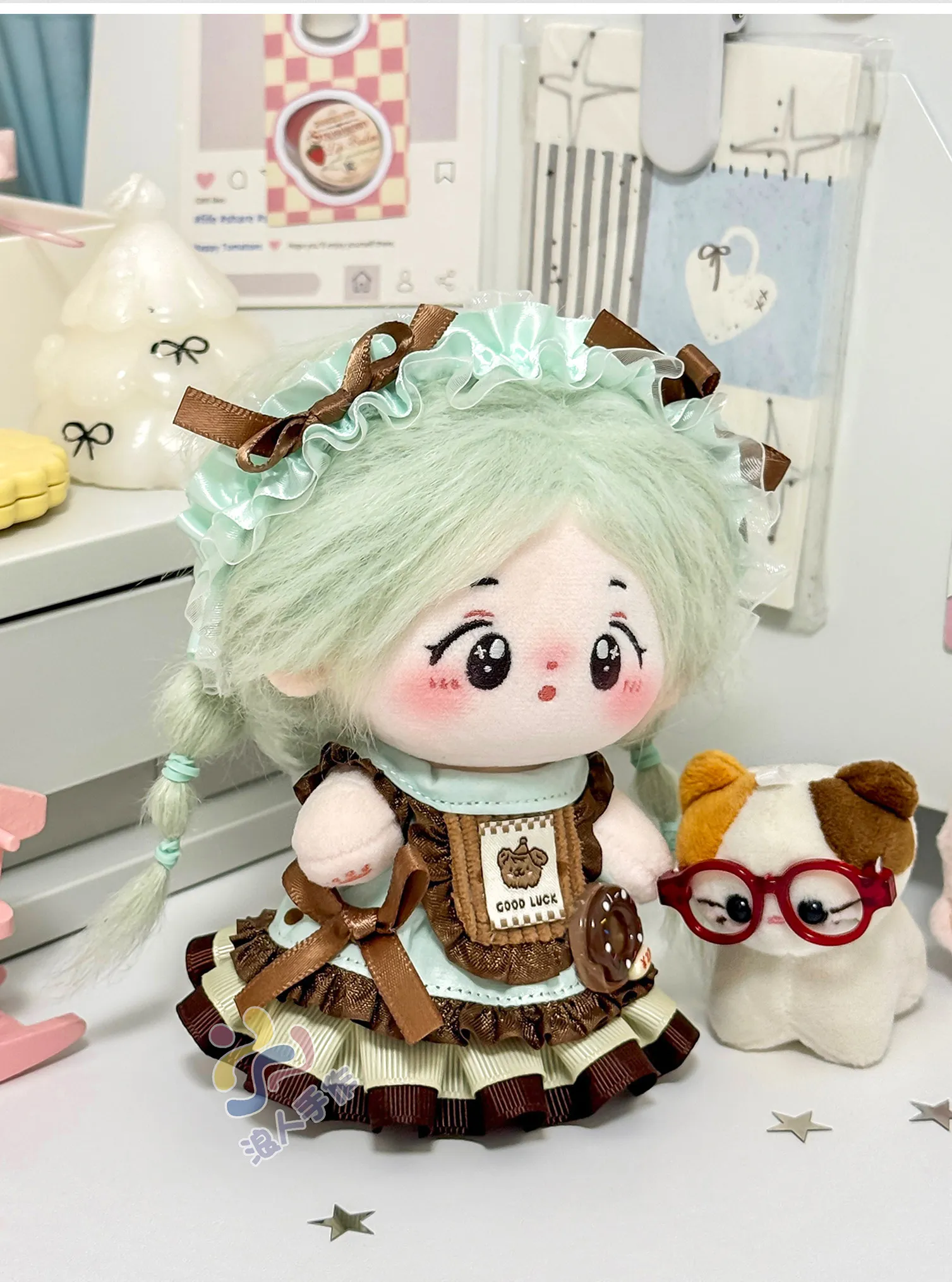 10cm Cotton Doll Clothes Mint Chocolate Strawberry Cake Series Skirt Macaron Color Palette No Attribute Clothing