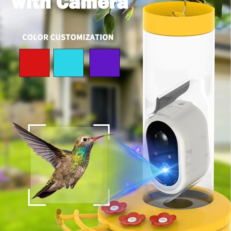 % -Smart 1080P Mini  Bird Feeder WIFI Connected Real-time Viewing Recording USB Charging Automatic Feature Small Pet Supplies*