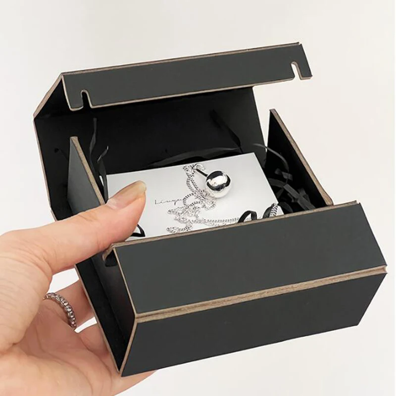 100Pcs/Lot Coloful Folding Jewelry Box Ring Necklace Earrings Bracelet Storage Gift Box Jewelry Packaging Box Wholesale