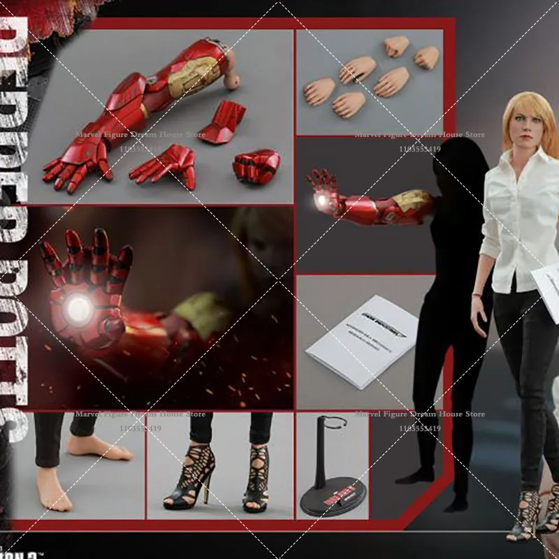 Original HT HotToys MMS310 1/6 Scale Collectible Iron Man Pepper Virginia Pepper Potts 12Inch Female Action Figure Full Set Toys