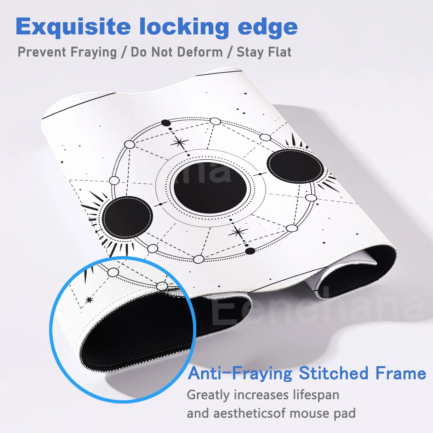 Magic Moon Star Extra Grote Leuke Taro Card Gaming Muismat Setup Gaming Decoratie XXL Bureaumat Antislip Laptop Bureau Accessoires