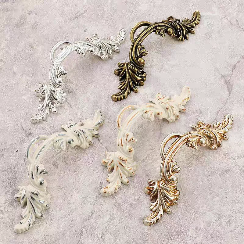 MFYS Zinc Alloy Furniture Handles White Handle for Cabinets and Drawers Vintage Wardrobe Pulls Door Knobs Cabinet Hardwaren Pull image 3