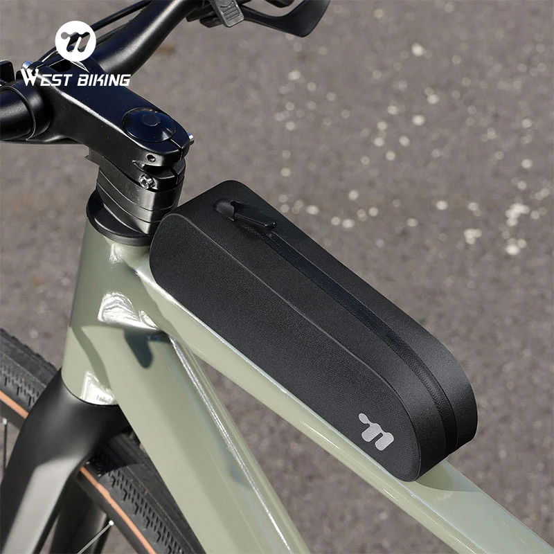 

Front Aero Bag Waterproof Hard Case Top Tube Bag for Triathlon Gravel Bicycle Cycling Accessory with Screws & Straps