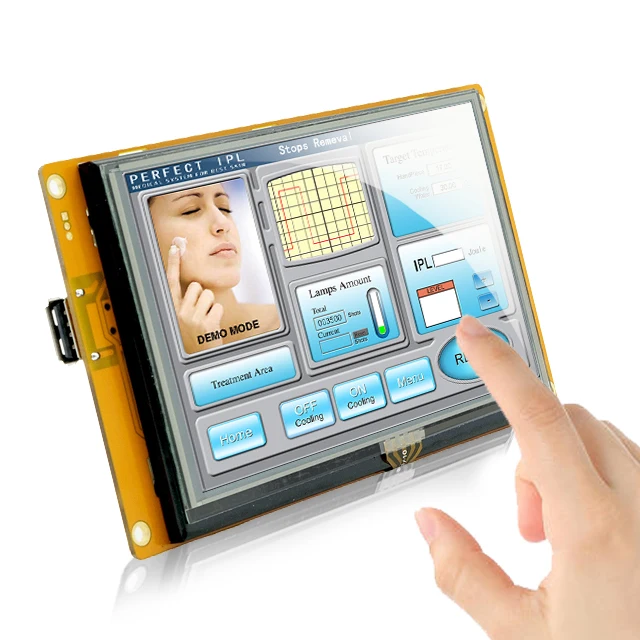 

Industrial 7 Inch TFT LCD Display Touch Control Board HMI Module with UART Serial Interface