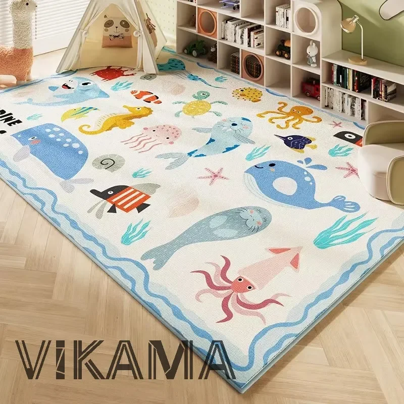 

Детский игровой ковер для гостиной, спальни, пропуск света, подводный мир, космический ковер, моющийся ковер, украшение для дома
