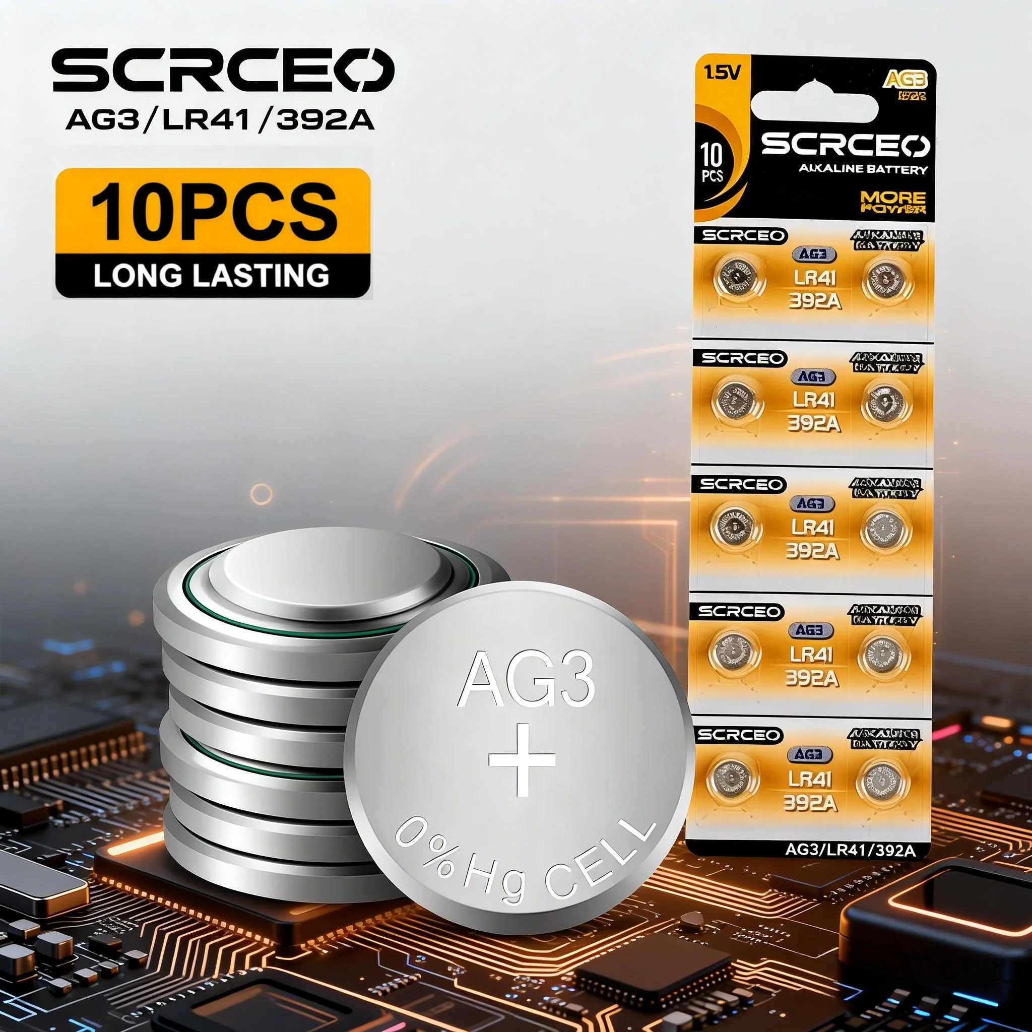 2-50Pcs High Capacity LR41 AG3 1.5V Alkaline Button Cell Batteries, for Medical Devices, Key Fobs, Toys