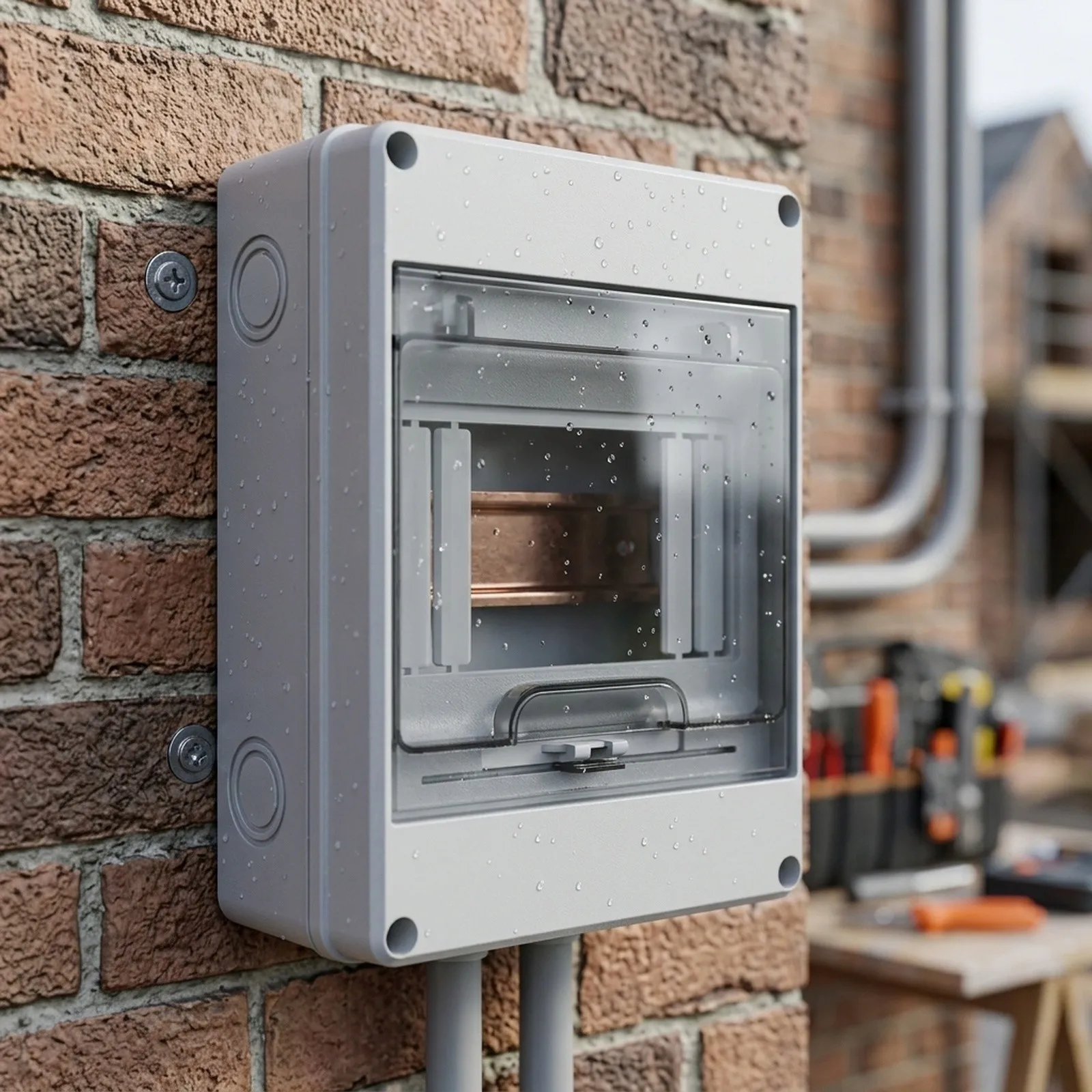 Accessories Fuse Box Grey 110x150x90 Mm Distribution Box Dustproof IP65 Waterproof 1 Row For 5 Modules  Accessories
