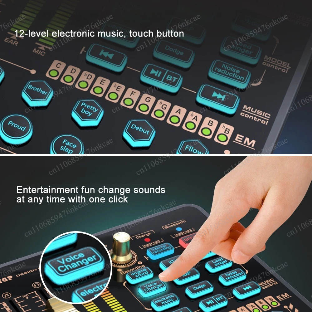 H9 English version sound card, multi-sound noise reduction, universal for live singing and recording games
