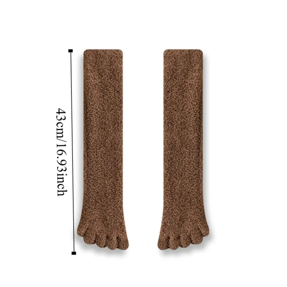 Harajuku المرجان الصوف خمسة أصابع جوارب بلون الشتاء سبليت تو جوارب JK منفصلة تو الطابق أفخم الجوارب الطويلة الشتاء